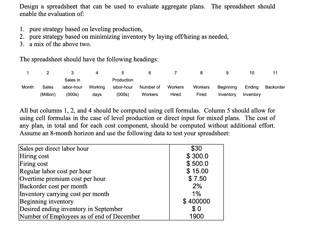 Please show me how to let "Column 5 should allow for using