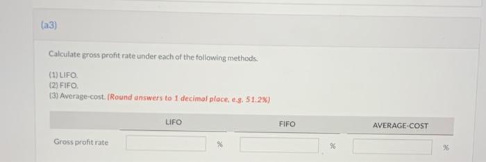 inventory Unit Cost or Selling Price $22 Oct. 1 70 Oct. 9