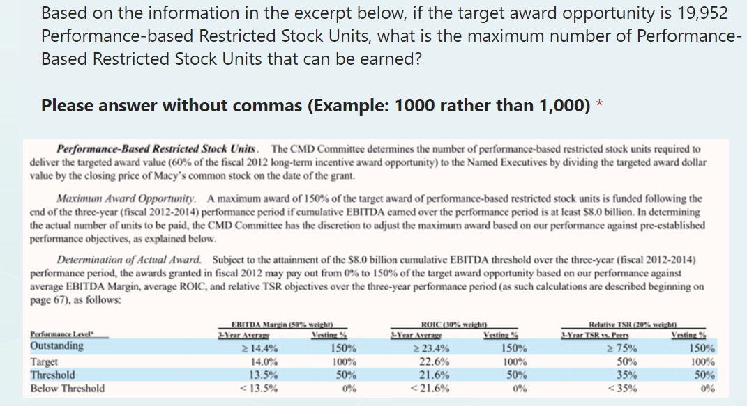 Based on the information in the excerpt below, if the target