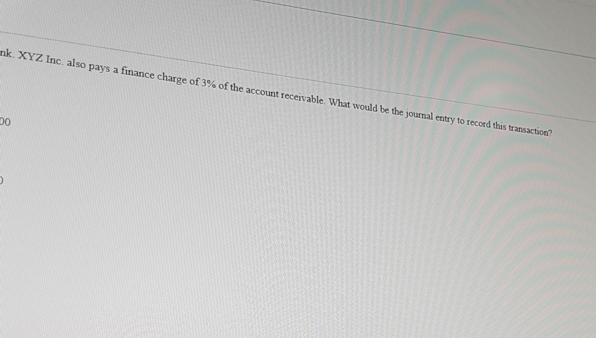 XYZ Inc. assigns $3,000,000 of its accounts receivables as collateral for a