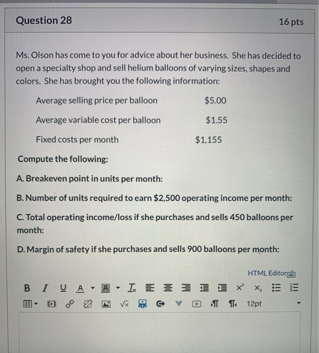 20x7: Sales Revenues (2500 units @ $20 per unit) $50,000 Cost of