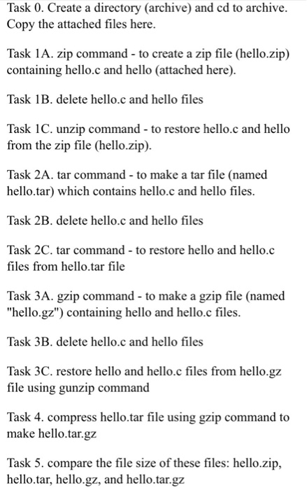  Part 2-6 Task 0. Create a directory (archive) and cd to