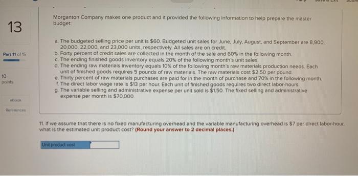 22,000, and 23.000 units, respectively. All sales are on credit. b. Forty