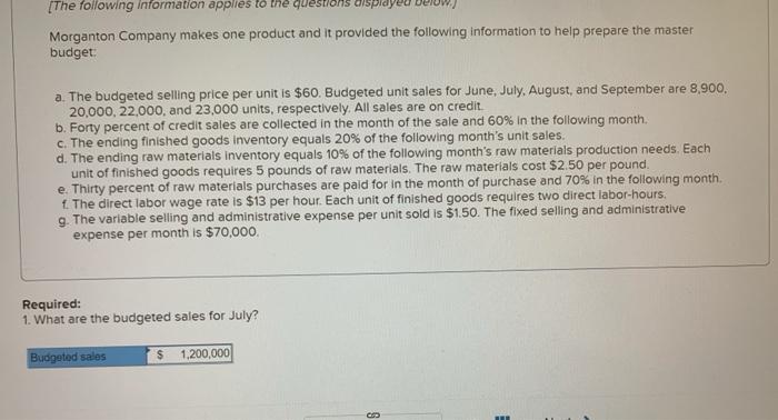 cost of raw material purcha June is $150,600; and 111,000 pounds of