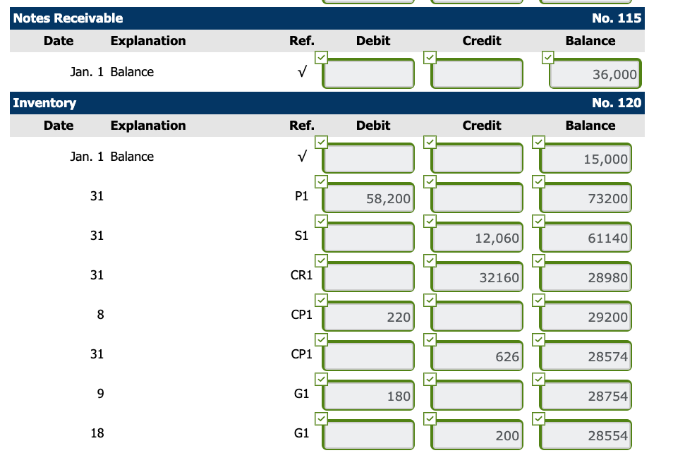 11,200 Notes Receivable 115 36,000 Inventory 15 Prepaid Insurance 130 1.500 157