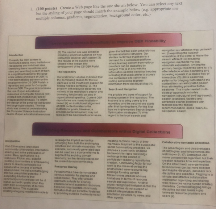  HTML 5 ... validate no errors on w3 validator website Create