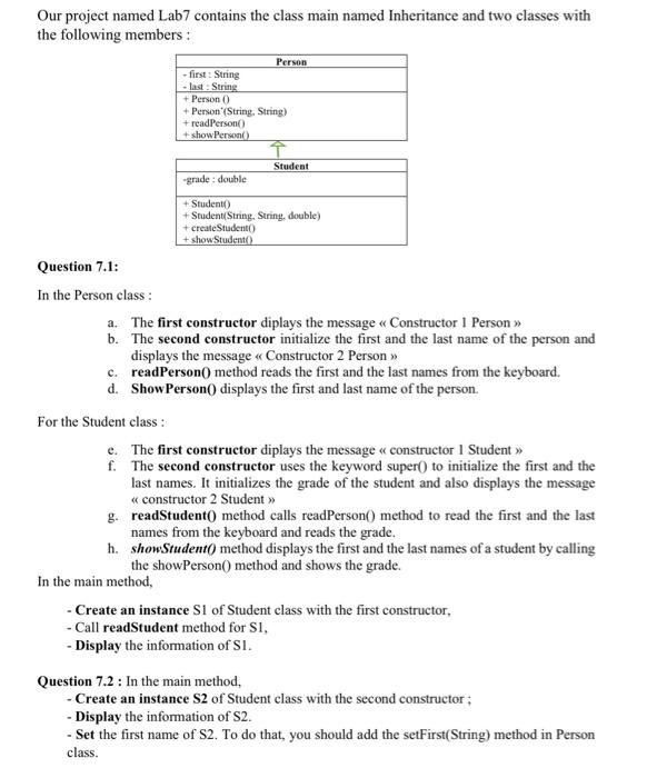 with java keep it simple pls Inheritance and polymorphism with java Our