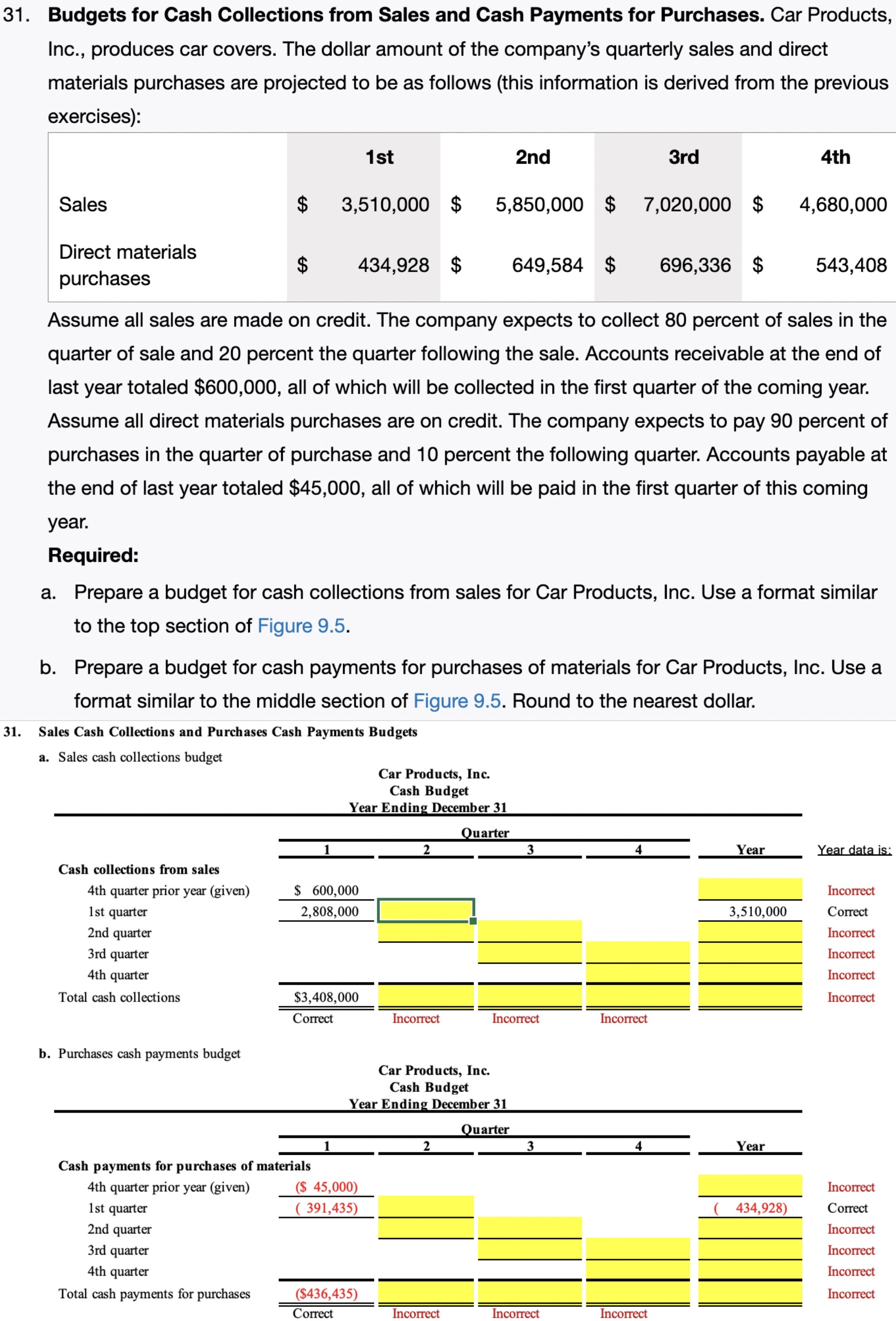  Fill in the missing data for question 31(a) & (b). 