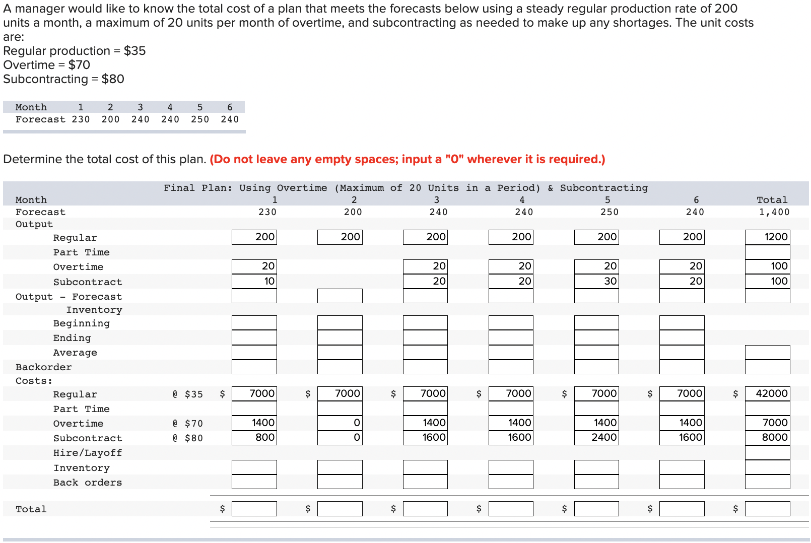 Fill in each blank: A manager would like to know the total