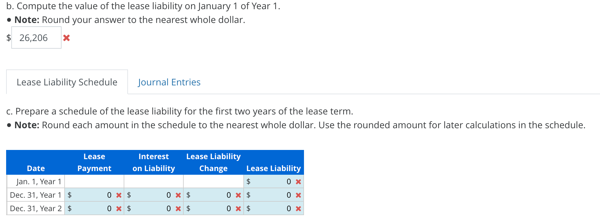 please solve B through D correctly and show how you calculated each