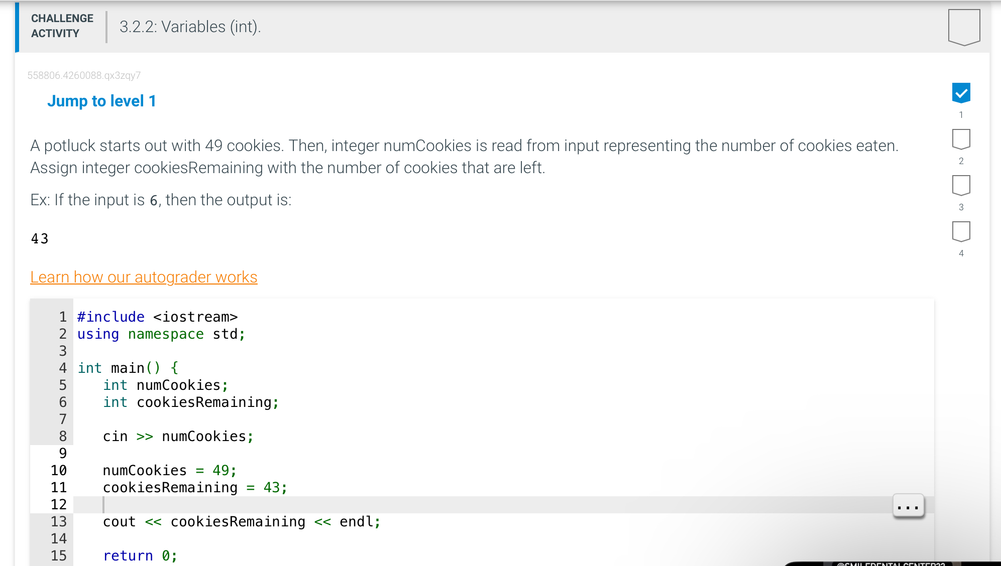  558806.4260088.qx3zqy7 Jump to level 1 A potluck starts out with 49