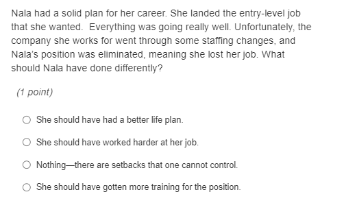  Nala had a solid plan for her career. She landed the