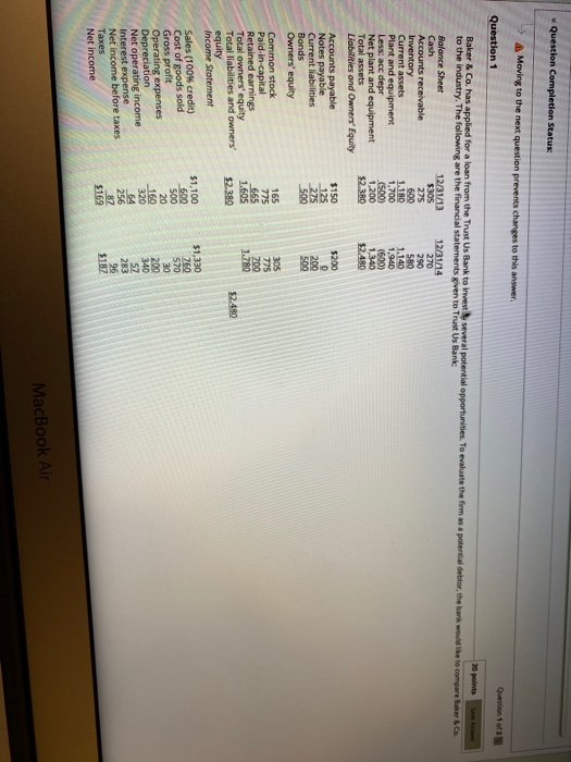 Question Completion Status: Moving to the next question prevents changes to