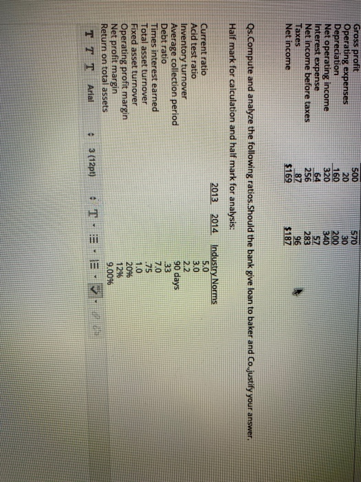 this answer, Question 1 Question 1 of 2 Baker & Co. has
