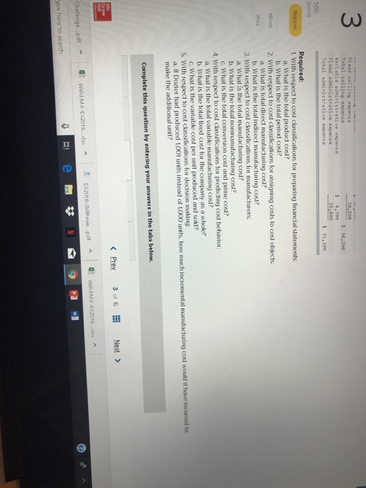 LO1-4, LO1-5) 6 Dozier Company the month: produced and sold 1,000 units