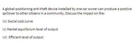  A global-positioning anti-theft device installed by one car owner can produce