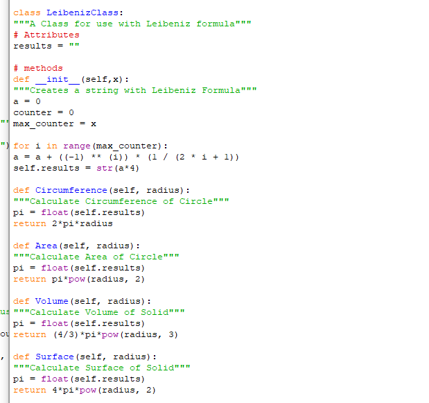 Assignment 4. The program and class for homework 4 is in the