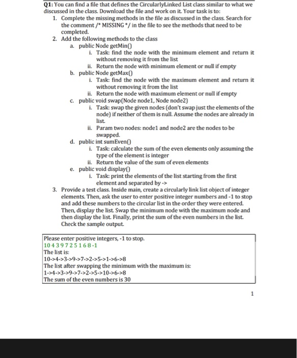  its one question java Q1: You can find a file that