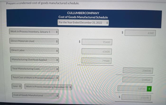 Company at December 31, 2022: 1. Inventory balance Beginning of Year End