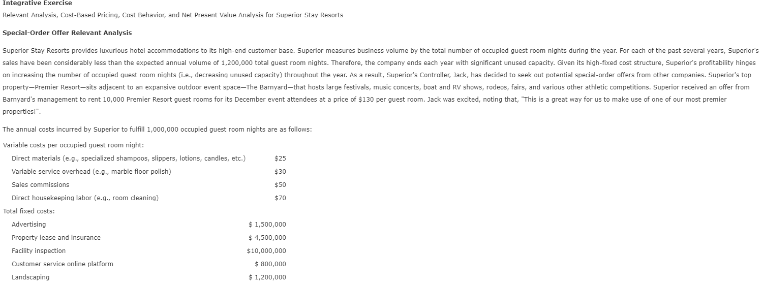 Q1 dropdown options) special-order sales revenue direct materials cost variable service overhead