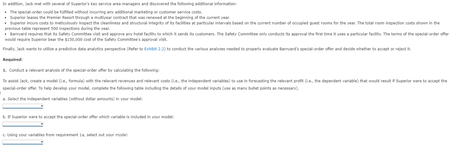 cost direct housekeeping labor cost facilities inspection cost safety approval visit cost