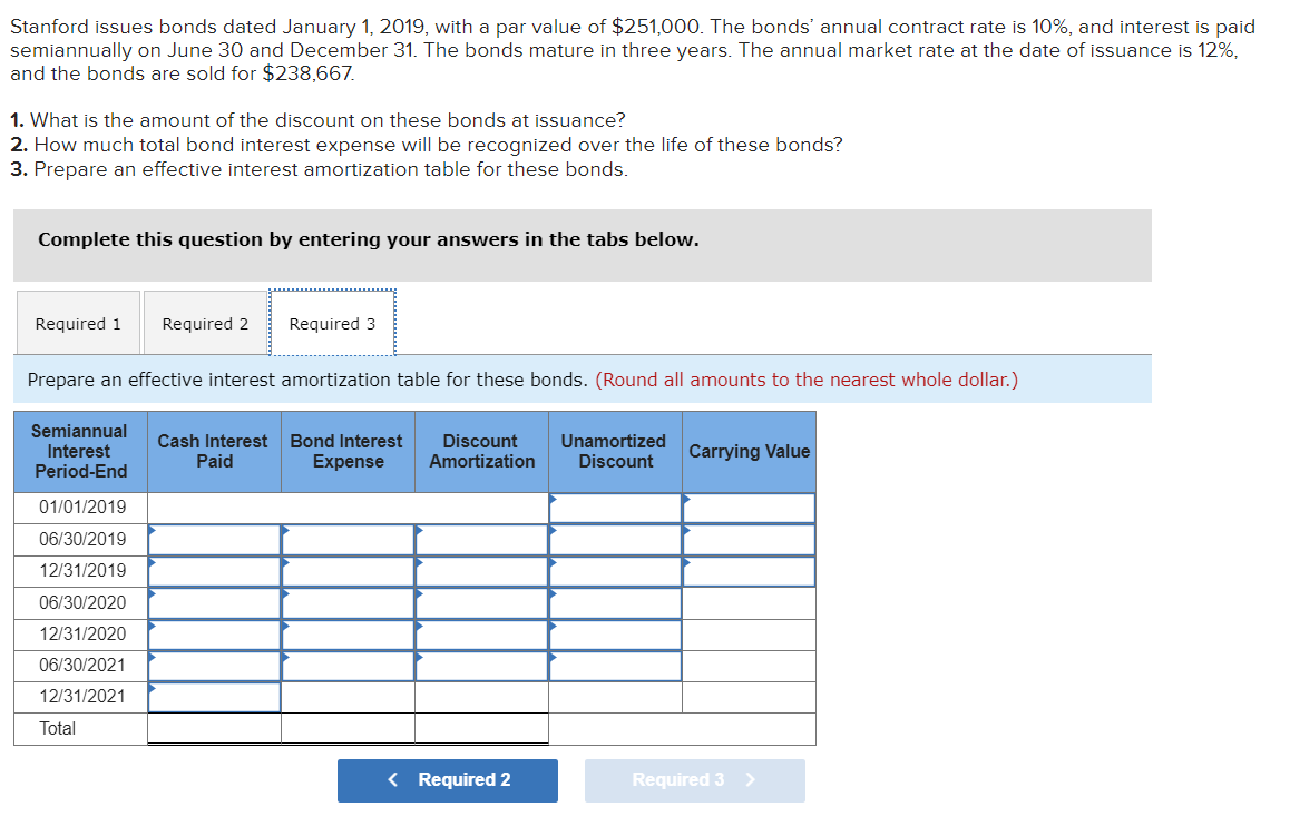  Stanford issues bonds dated January 1, 2019, with a par value