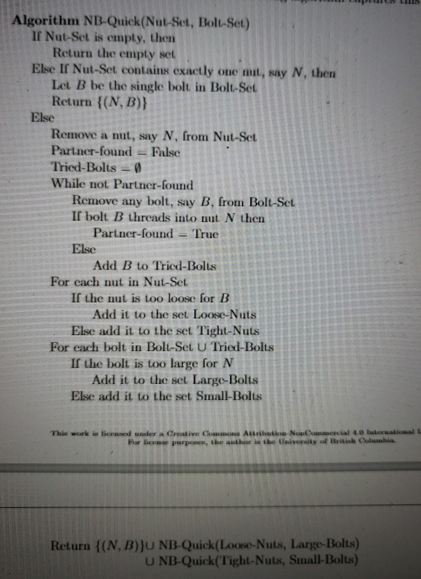 and bolts This problem builds on your tutorial problem for week 7.