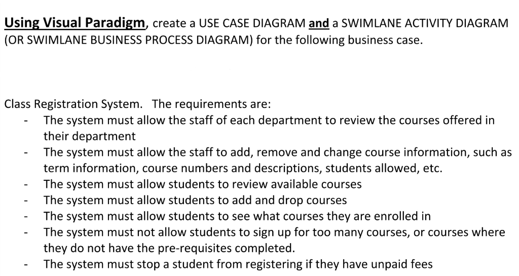 For System Analysis Using Visual Paradigm, create a USE CASE DIAGRAM and