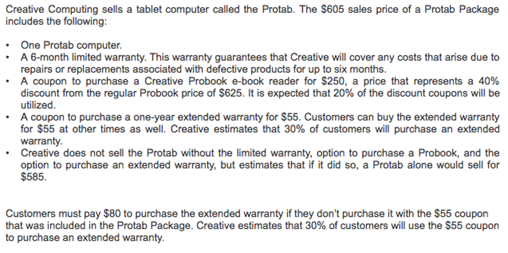  Creative Computing sells a tablet computer called the Protab. The $605