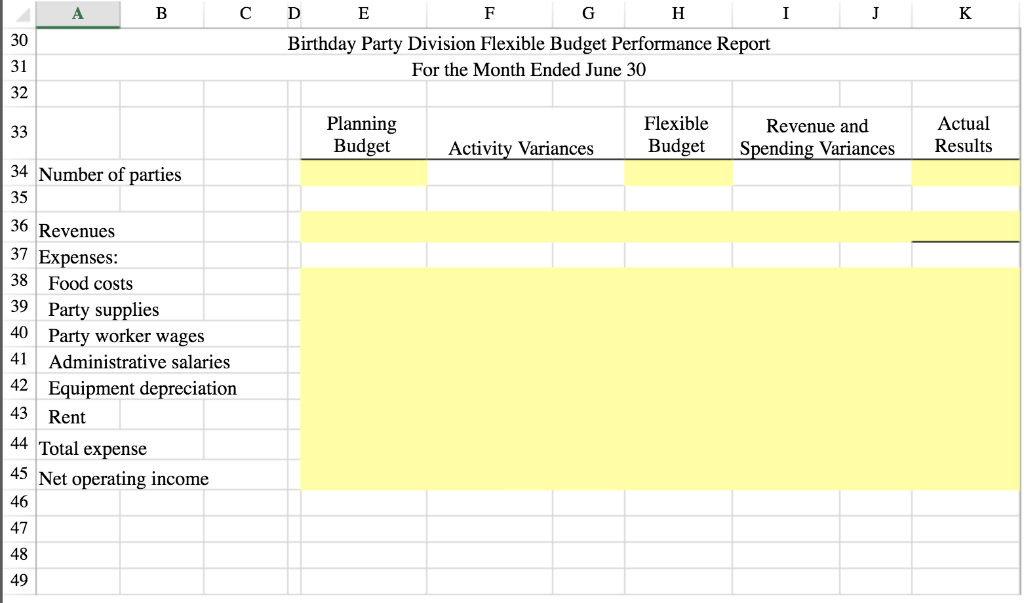 Please solve and use excel formulas for answers Please solve and use