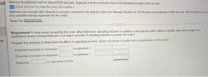 Total cost * $2,400,000 Total fixed manufacturing overhead / 96,000 Pairs of