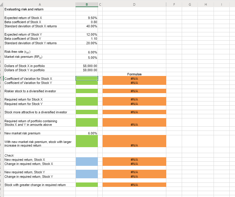 0.8, and a 40% standard deviation of expected returns. Stock Y has
