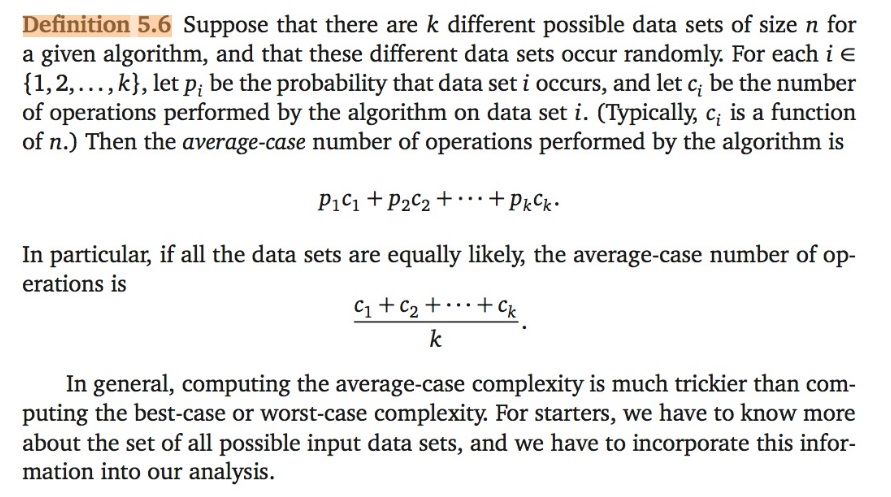 likely. Compute the average-case number of z comparisons. (Use Definition 5.6.) eBook