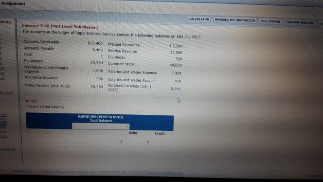  Assignment CALCATORMESSACE MY TORFULL SCREN PRINTER VERSION URCES Exercise 3-20 (Part