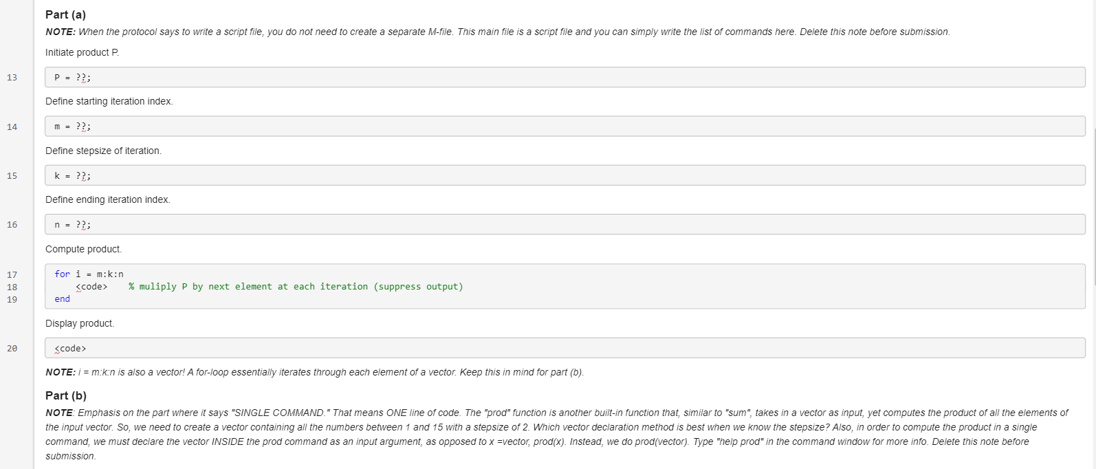 format shown below underneath the question. The counter in a for or