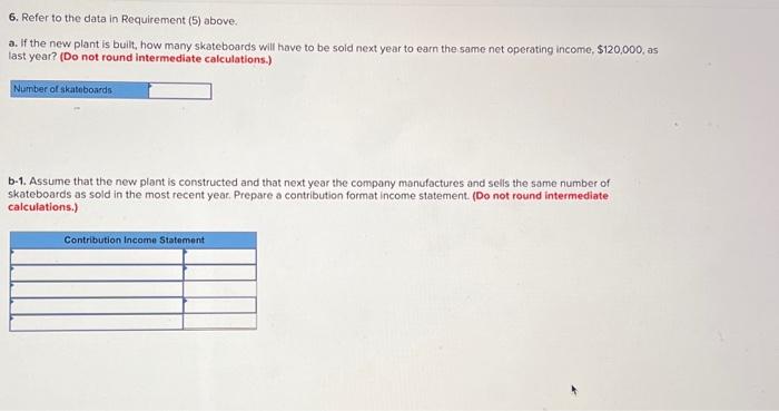 a skateboard, are presented below. Management is anxious to maintain and perhaps