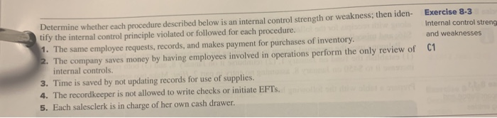 principle that was violated in each of the following separate situations. a.