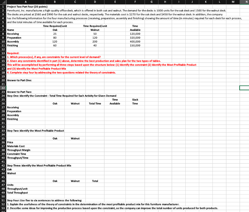 PLEASE POST EXCEL FORMULAS :) B C D E G . N