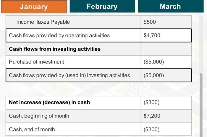 Sally is managing her company? Explain your decision. Based on Sally's cash