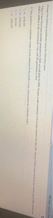  This Out: pos Answer the following question() using the information below