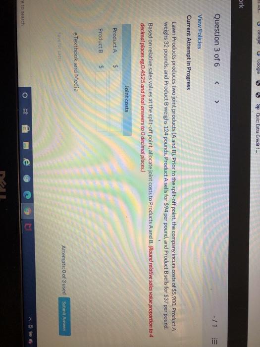  Google 6 Google Se Quiz: Extra Credit 1... ork Question 3