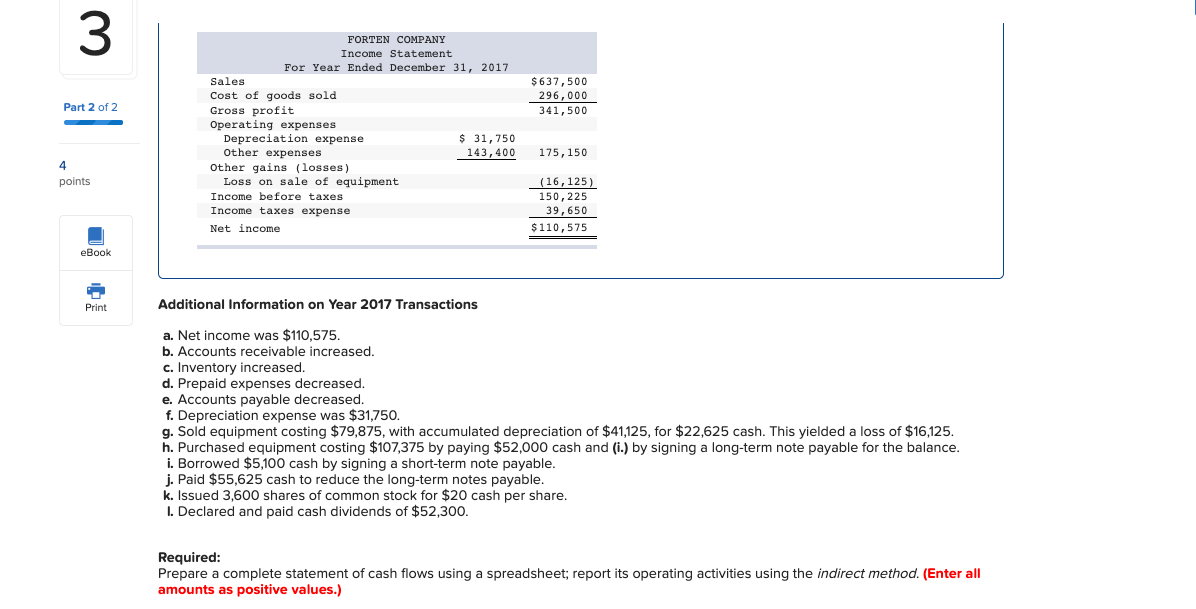 question. I need all the answers. Required information (The following information applies