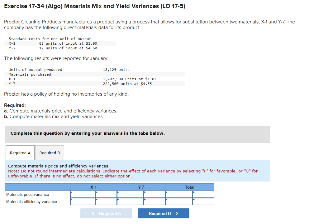 Proctor Cleaning Products manufactures a product using a process that allows
