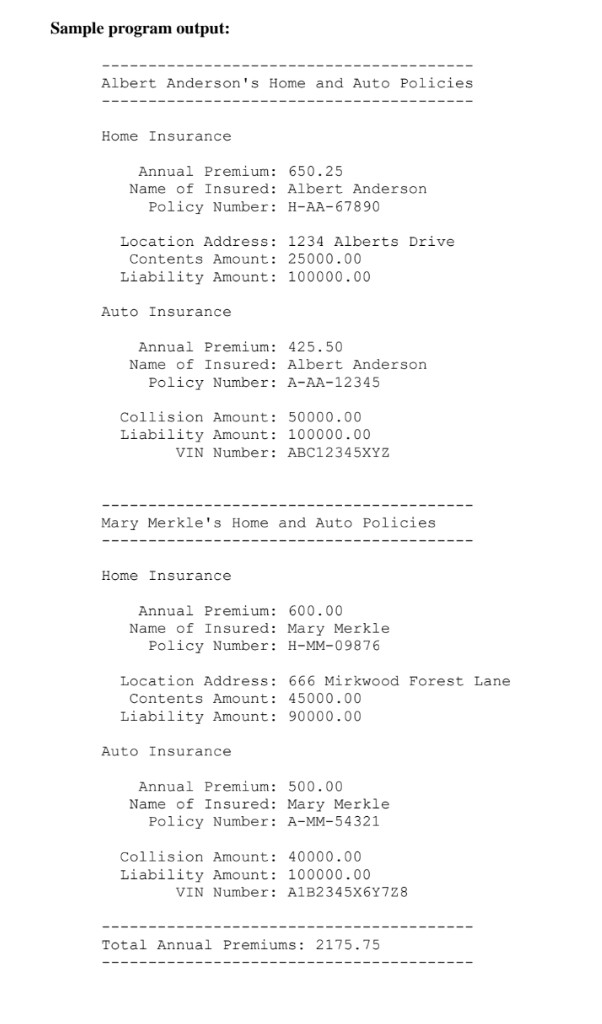define a Simple Inheritance with 3 classes. 2 Define objects that demonstrate