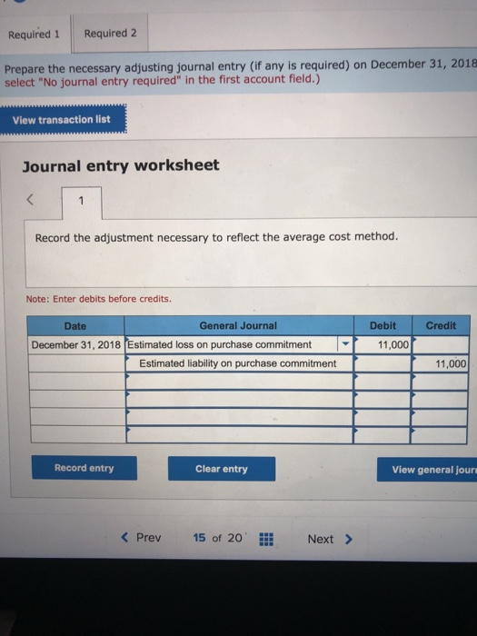 purchase ventory for $140,000 on or before March 31, 2019. The company's