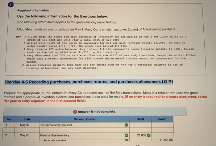 What am I missing numbers wise on May 15th? Required information Use