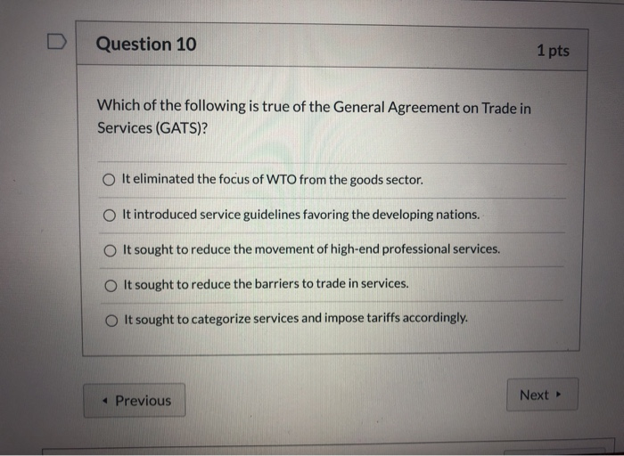  please answer questions #10, #13, #15 Question 10 1 pts Which