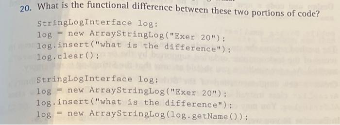  20. What is the functional difference between these two portions of