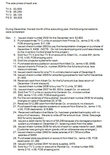 worksheet for the year ended December 31, 2012, using the following adjustment