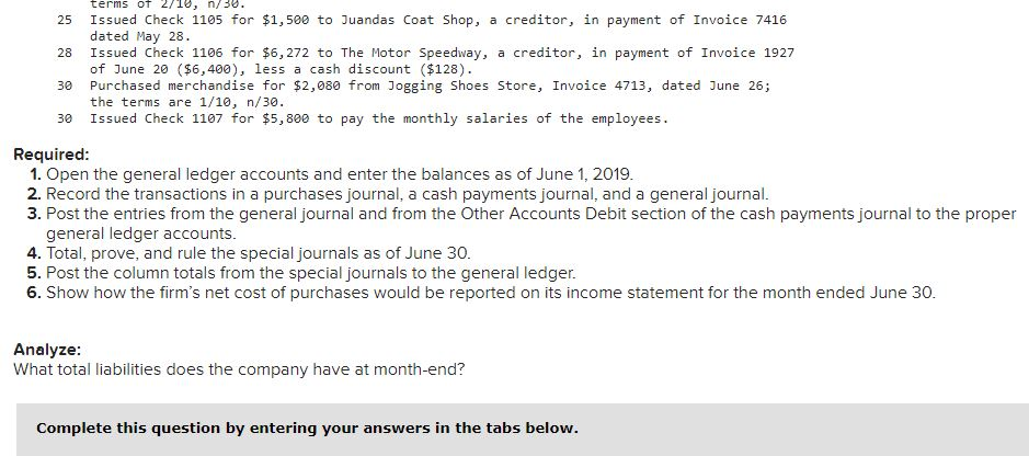 the general ledger. LO 9-4, 9-5 The Bike and Hike Outlet is